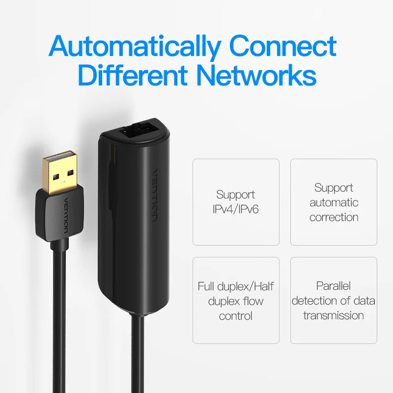 Адаптер переходник Vention USB Ethernet адаптер 3 0 2 Сетевая карта RJ45 LAN гигабит для