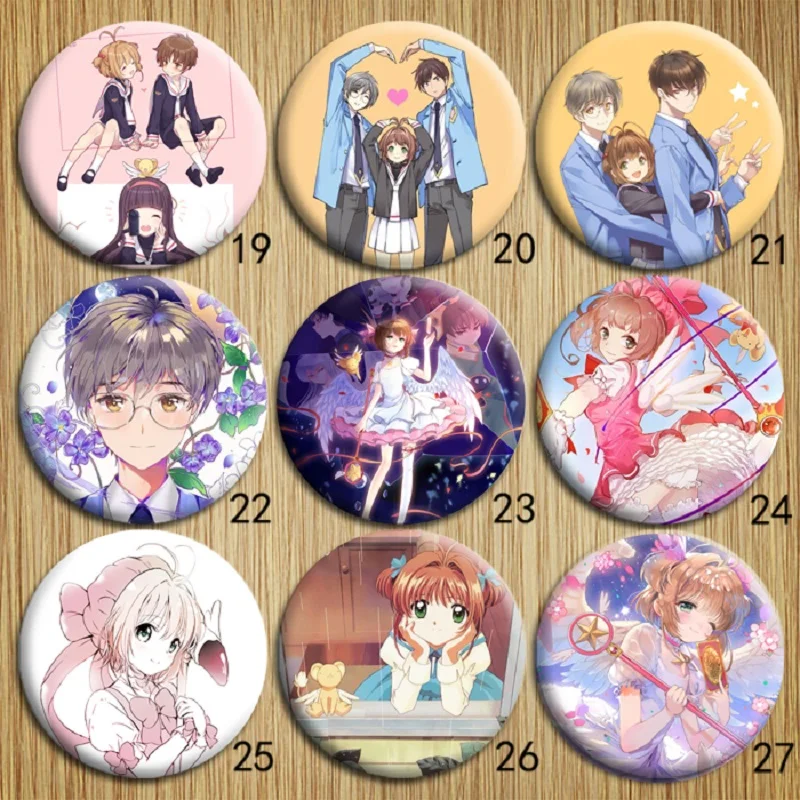 1 Pcs Cartoon Anime Cardcaptor Sakura Brooches LI SYAORAN KINOMOTO SAKURA Badges Lovers Gifts Personalized Gift for Girls | Дом и сад