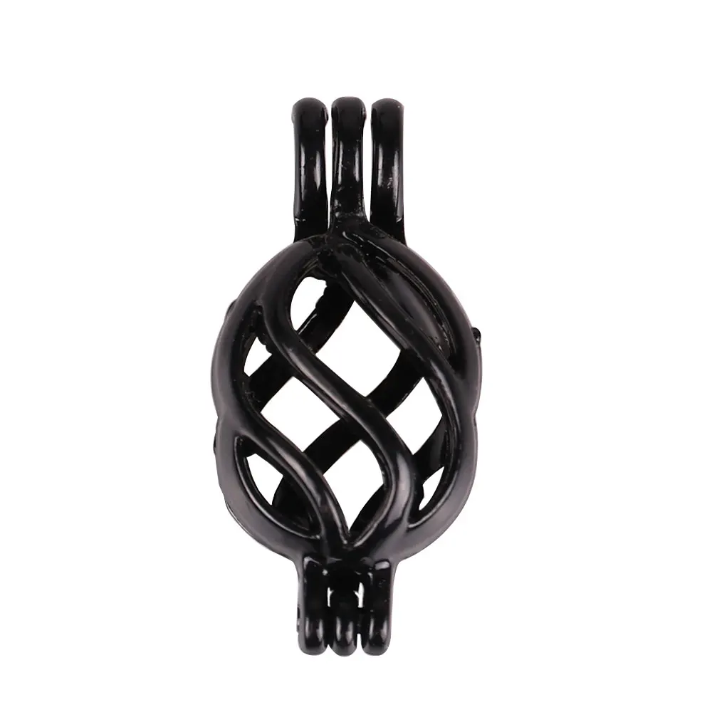 Оптовая Продажа Черный ароматерапия Pattern Шарм Подвеска полые медальон Essential