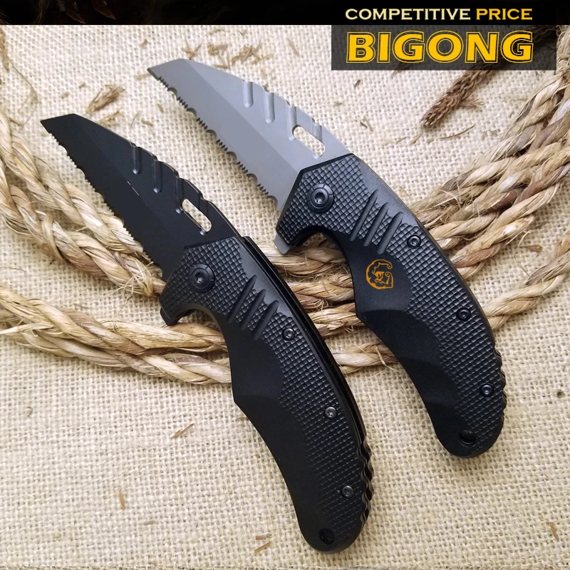 Горячая распродажа! BIGONG F75 складной нож с алюминиевой ручкой ZT верёвка для