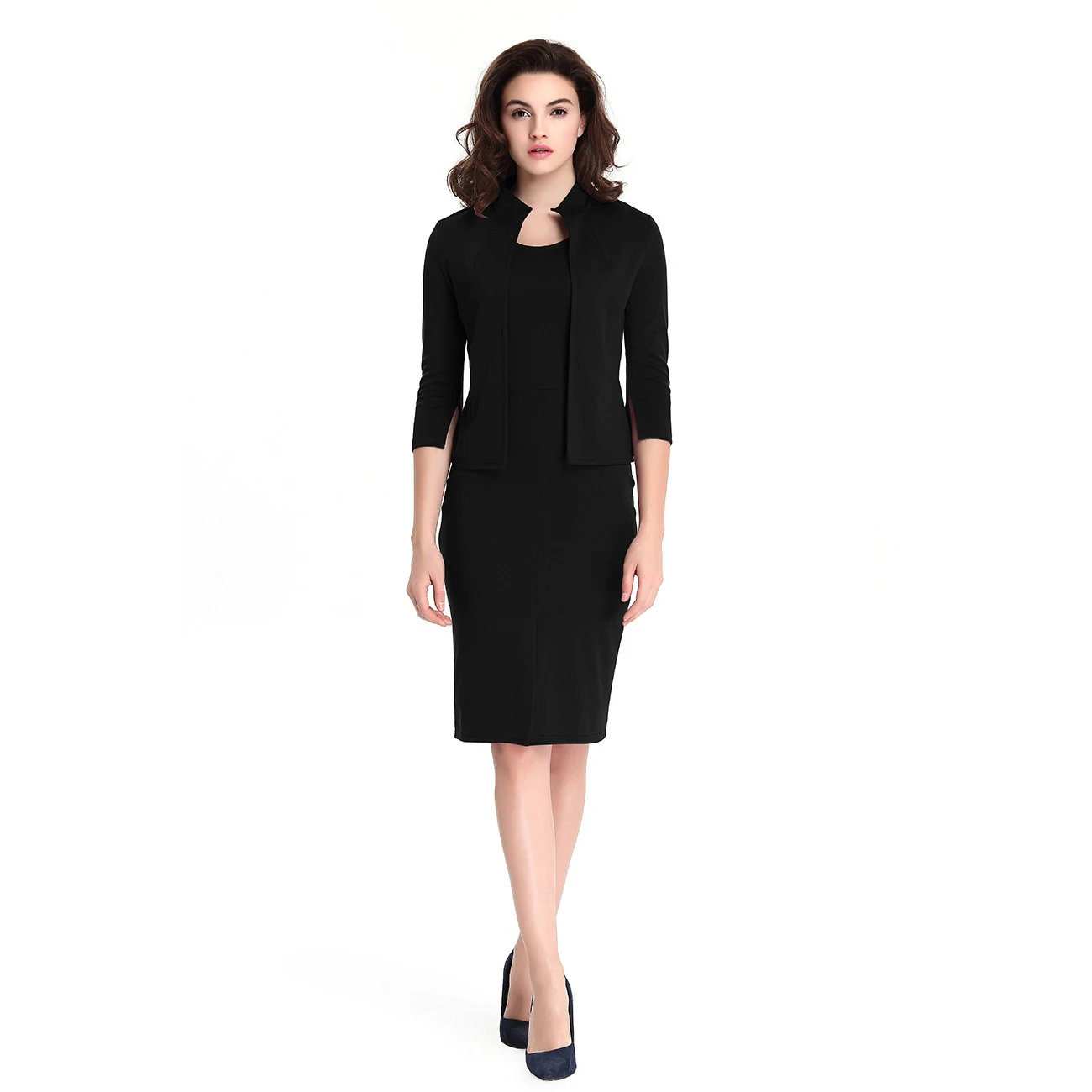 Новинка 2017 года для женщин вечерние двойка стенд bodycon офисные наряды бизнес