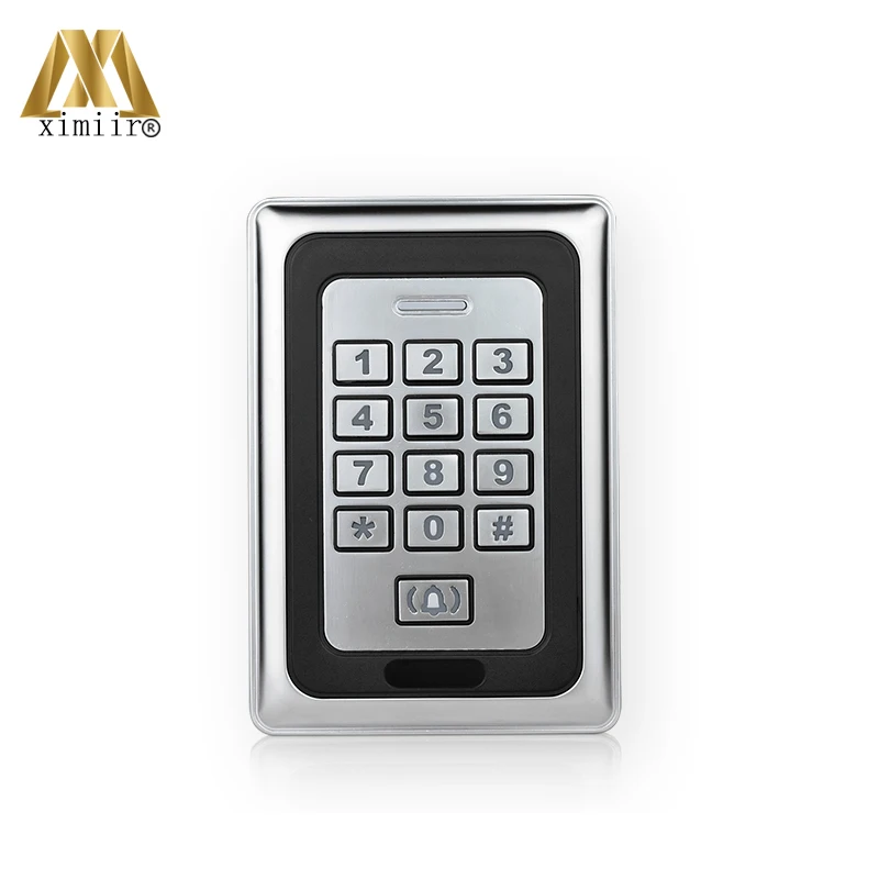 

Standalone M02 13.56MKZ IC card access controller metal face waterproof card and password door access control with night light