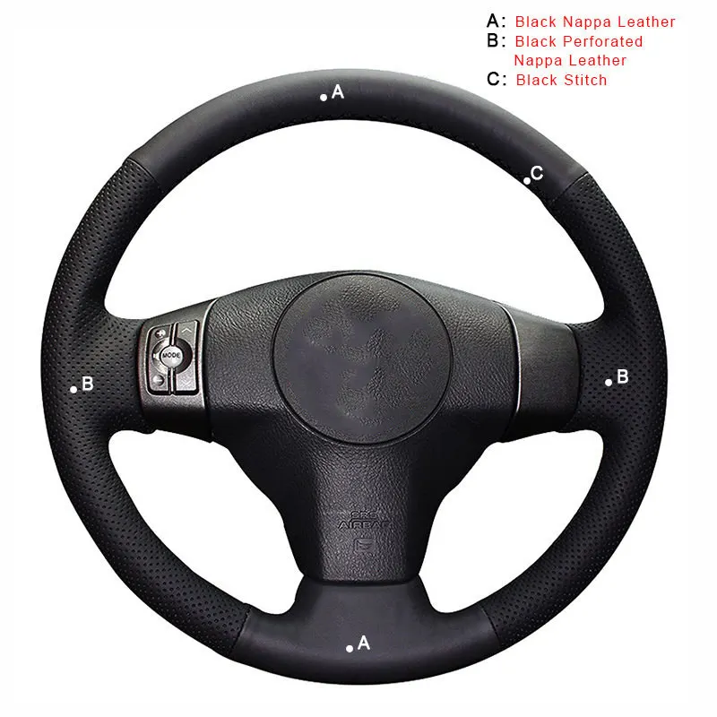 Top Layer Leather Автомобильная Оплетка на руль для Toyota RAV4 2006-2012 Vios 2008-2013 Yaris 2007-2011 Scion XB 2008 автомобильные чехлы на колеса - Название цвета: Top Layer Leather