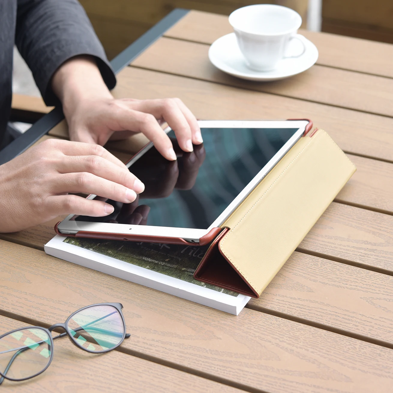 Icarer винтажный Чехол-книжка из натуральной кожи для iPad Air 10," Бизнес Ретро Кожаный чехол-книжка для iPad Air 10,5"