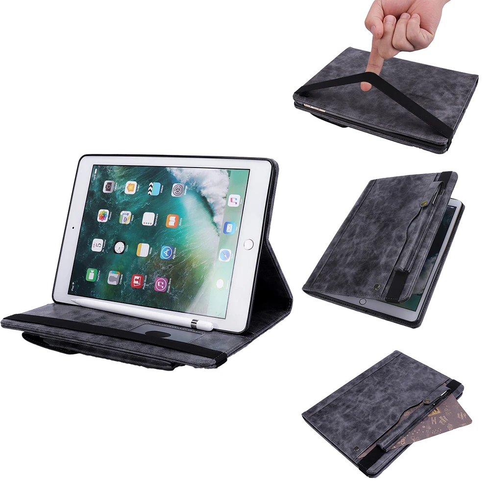 Для iPad 9 7 2018 2017 чехол с держателем карандашом многофункциональный для карт Air 1 2 Pro