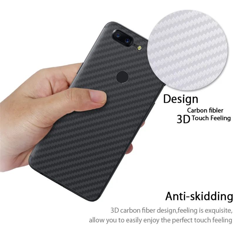 Защита для экрана Oneplus 6 матовая 3D наклейка из углеродного волокна задняя пленка 5T