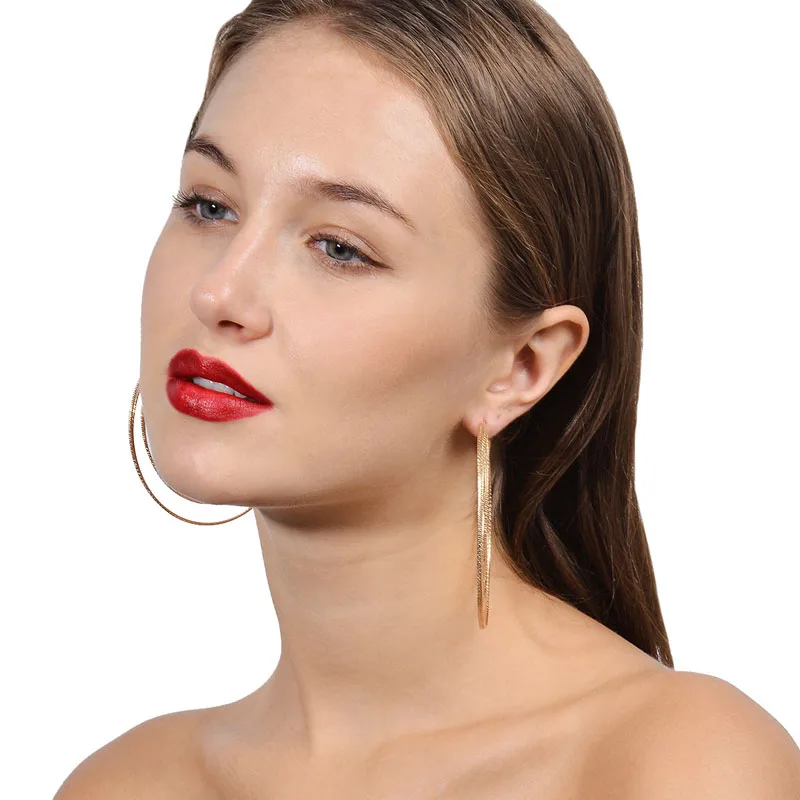 Personality exaggerated and fashionable big circle earring metal multi-layer small | Украшения и аксессуары