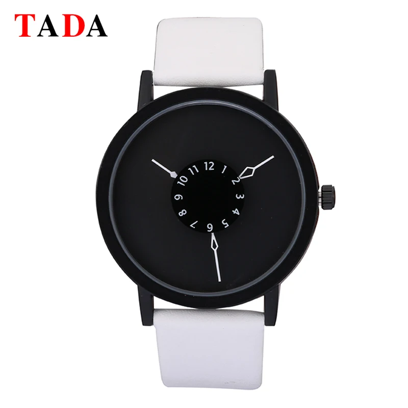 

Waterproof luxury reloj hombre men watch ladies fashion simple dial leather Tada brand women quartz watch relogio feminino Gift
