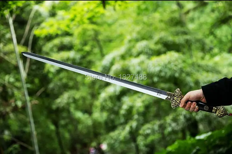 Боевой готов Дамасская сталь двойной край острый китайский Kungfu knight errant меч/han jian