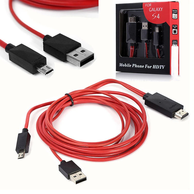 11-контактный Поворотный hdmi HD линия micro usb конвертер для Samsung S5/S4/S3 мобильный