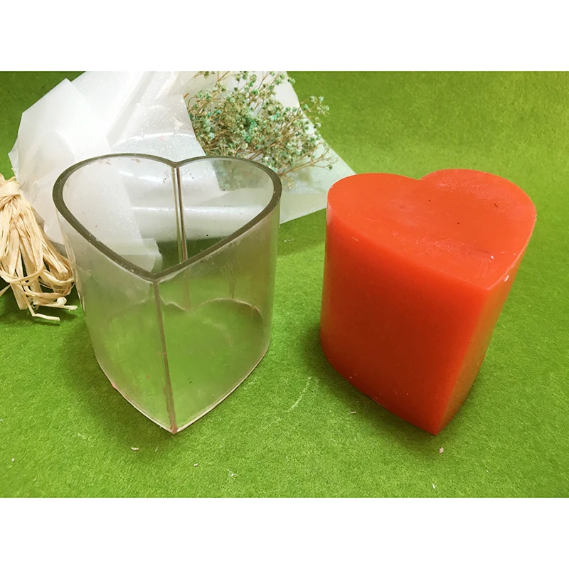 DIY форма сердца ясная пластиковая Свеча Форма Мыло Форма для изготовления свечей ремесло подарки украшения восковая форма для мыла свеч