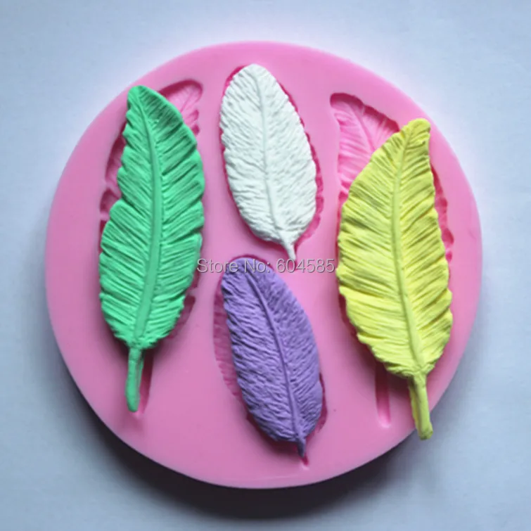 Коллекция перьев fondant формы для торта мыла шоколада кухни выпечки FM177|mould for|chocolate