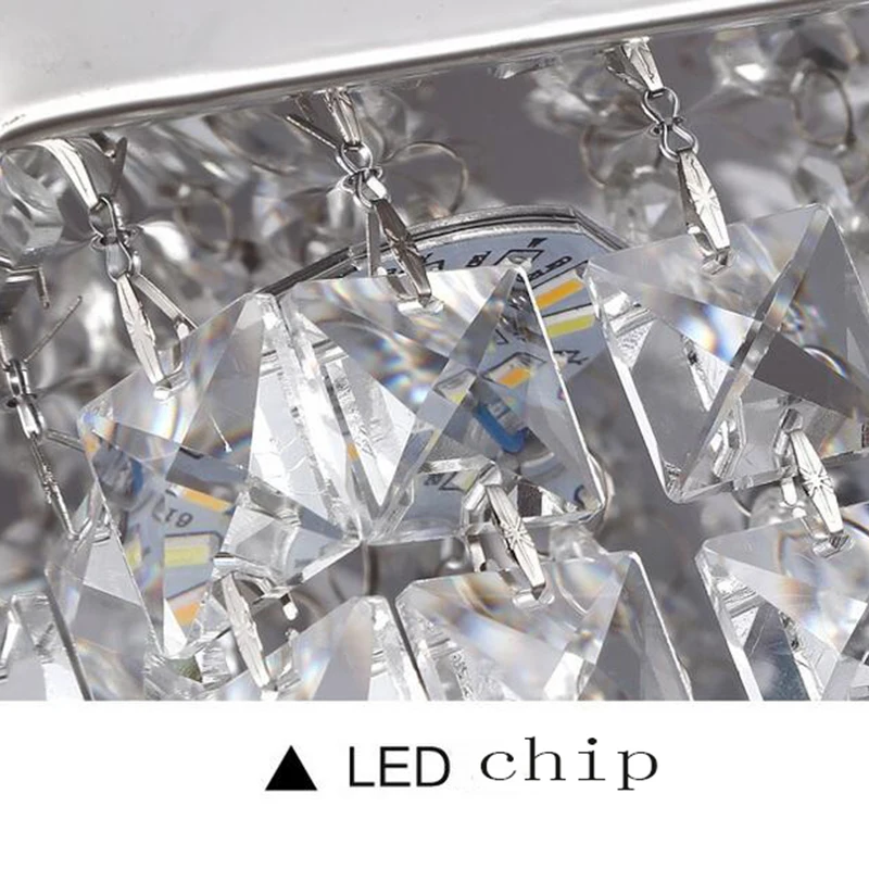 Lámparas led cuadradas de arañas LED de cristal para restaurante, candelabro de alta potencia, luz LED brillante
