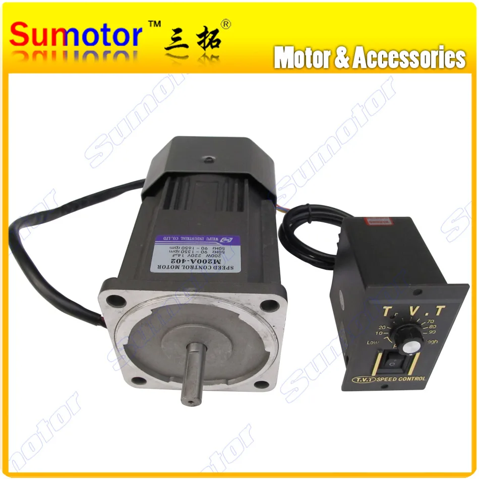 200W AC 110V 220V 50/60HZ высокий крутящий момент на высоких оборотах электромотор с регулятором скорости вращение по часовой стрелке и против переменной для медогонки 1350 об/мин