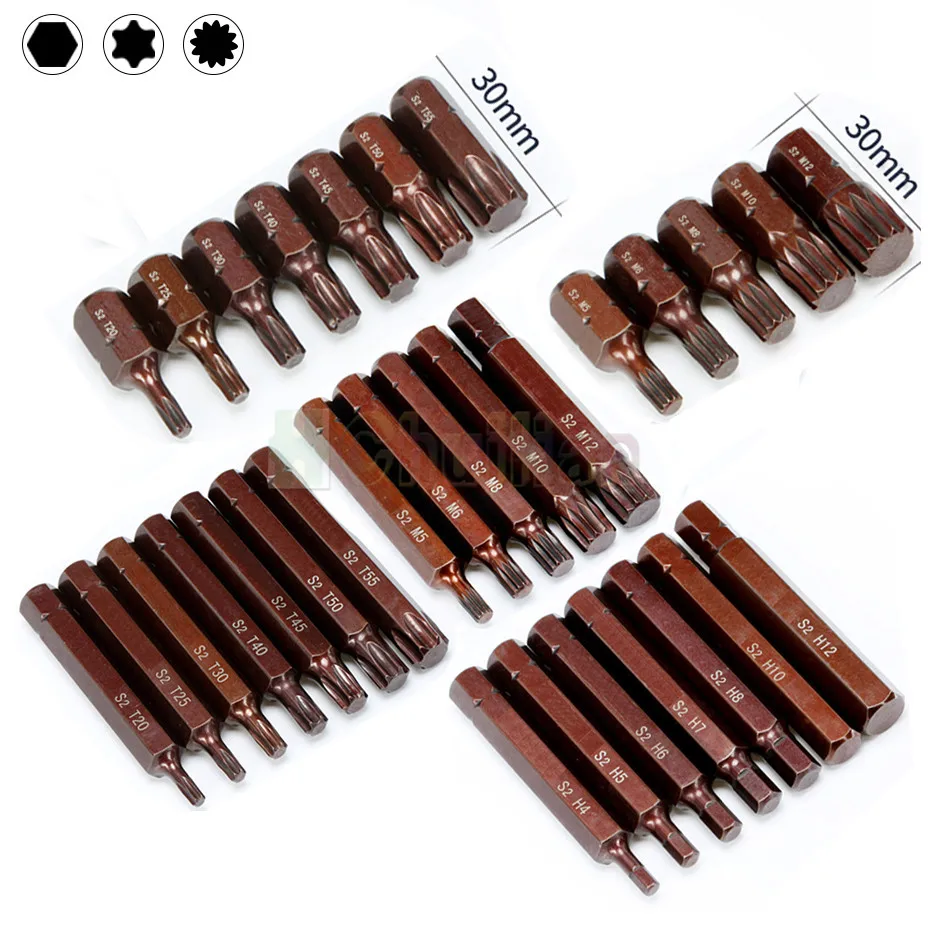 Шлицевая отвертка Torx с шестигранным торцевым ключом и адаптером набор ручных