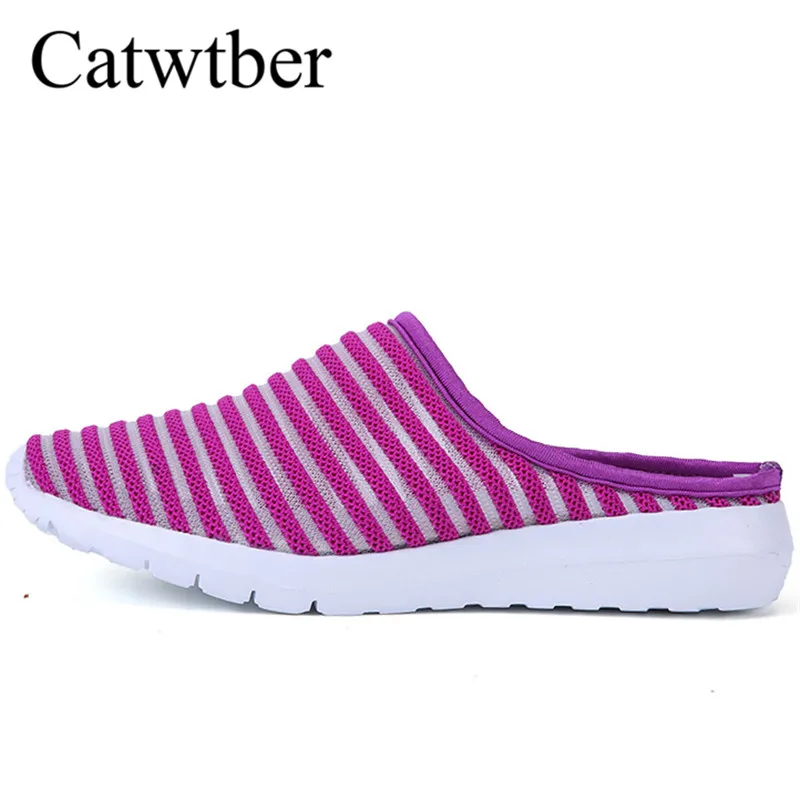Catwtber 2018 новые летние дамские слипперы мягкие Обувь с дышащей сеткой мягкая