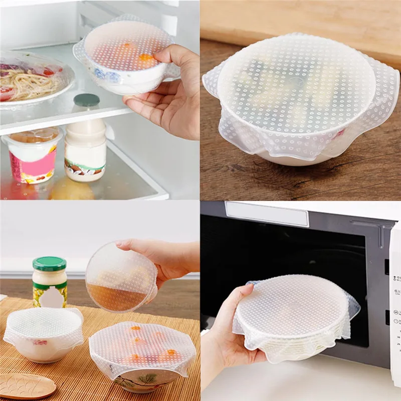 Sunhanny Новый 2 шт./компл. кухня DIY силиконовые еда обертывания уплотнение крышки