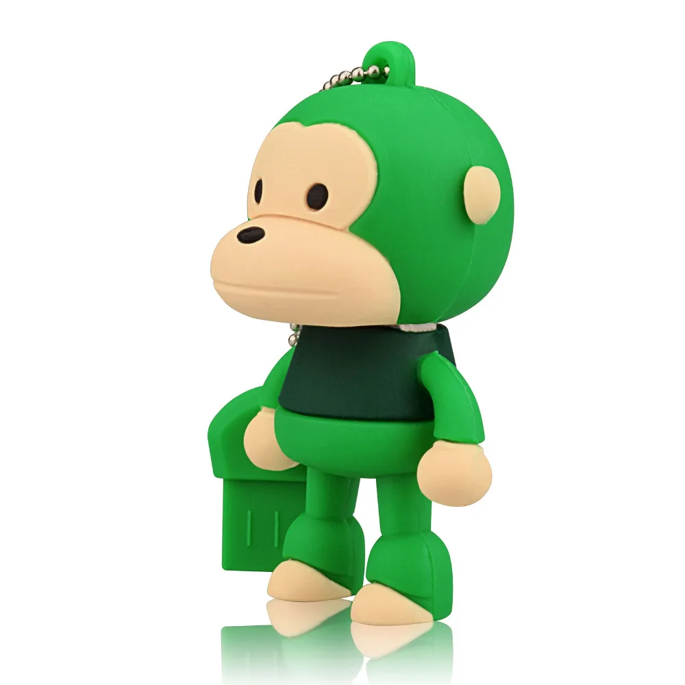 USB флеш накопитель J boxing Green 64 ГБ флешка с забавной обезьяной 16 32 для компьютера