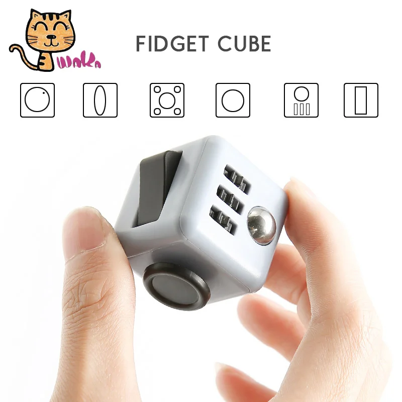 3.3cm Original Fidget Cube Mini Magic Spinner Hand Toy For Adults Anti-Stress Finger With Box | Игрушки и хобби