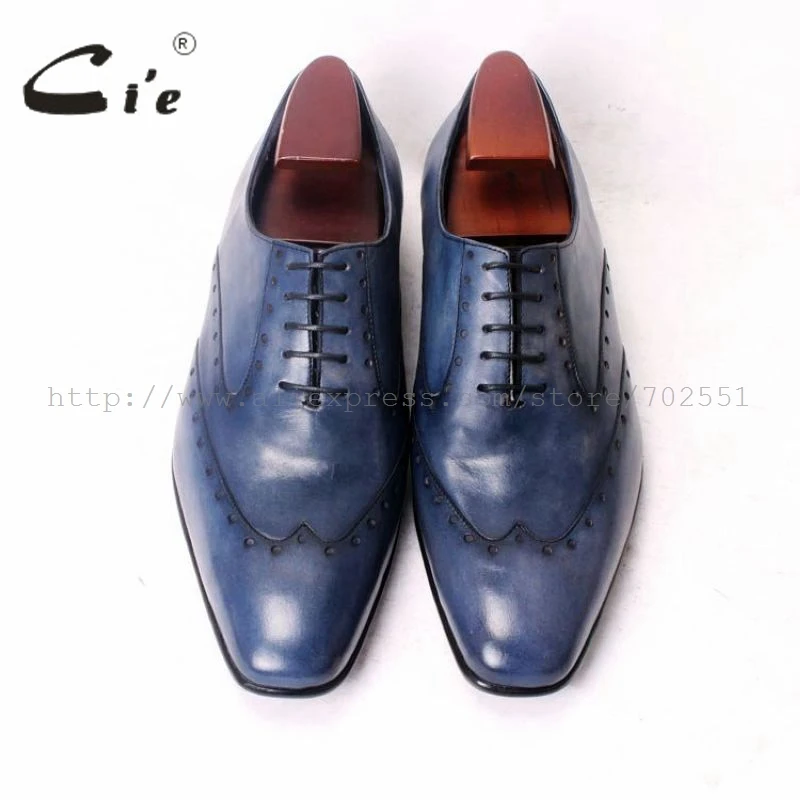 cie square toe hand-painted men oxfords leather shoe bespoke custom handmade pure high quality ox366 | Обувь