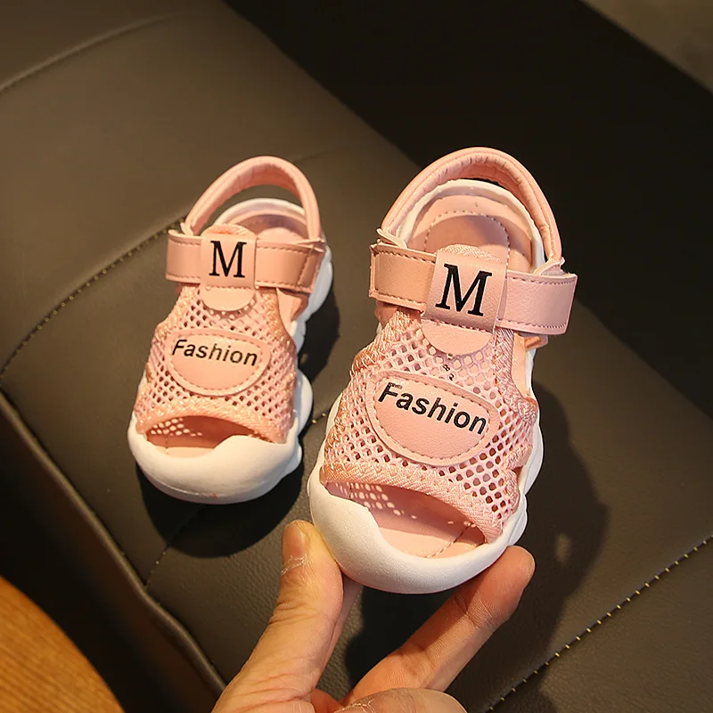 Летняя модная пляжная обувь для новорожденных мягкая спортивная дышащие детские