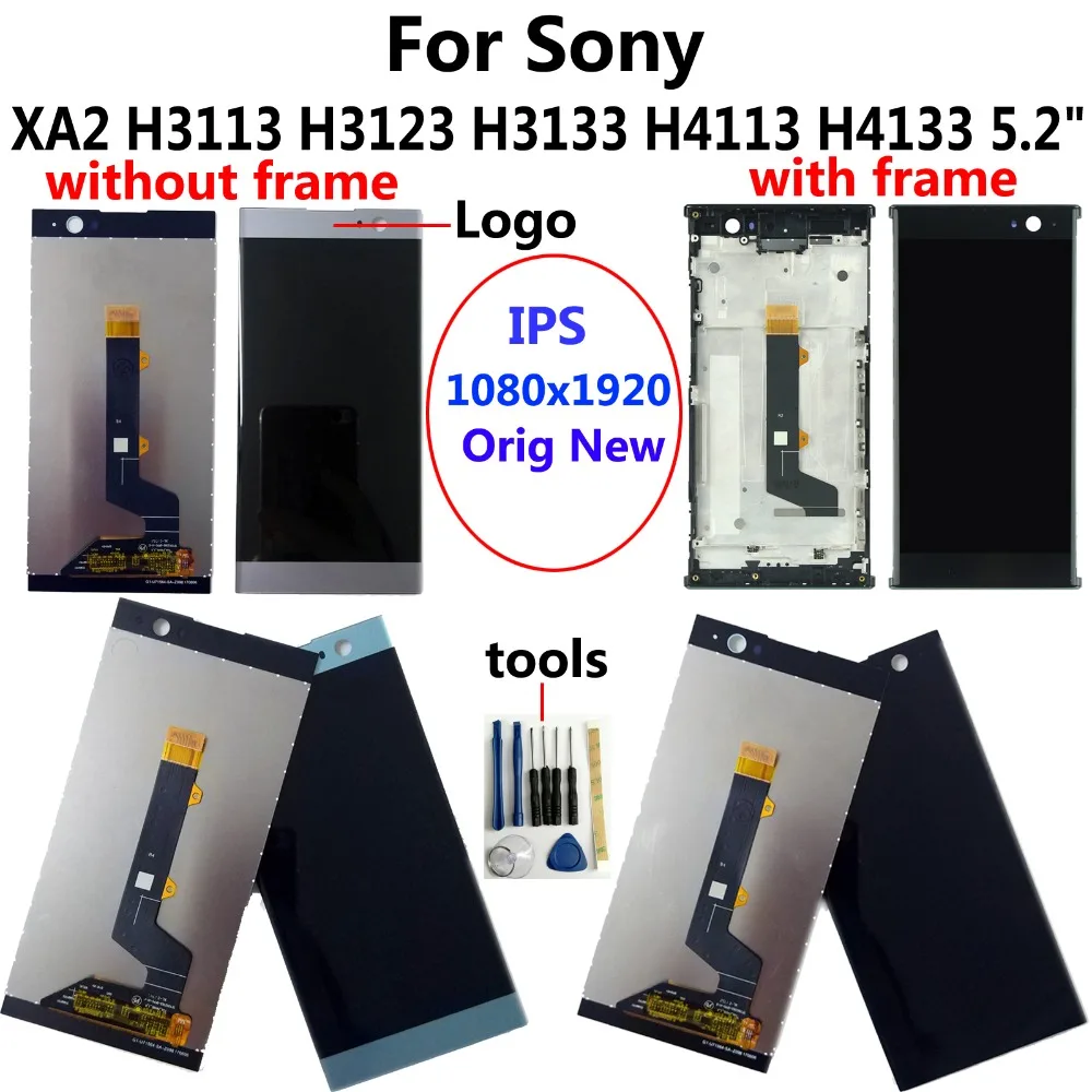 ЖК дисплей с дигитайзером сенсорного экрана для Sony XA2 H3113 H3123 H3133 H4113 H4133 5 2 дюйма IPS