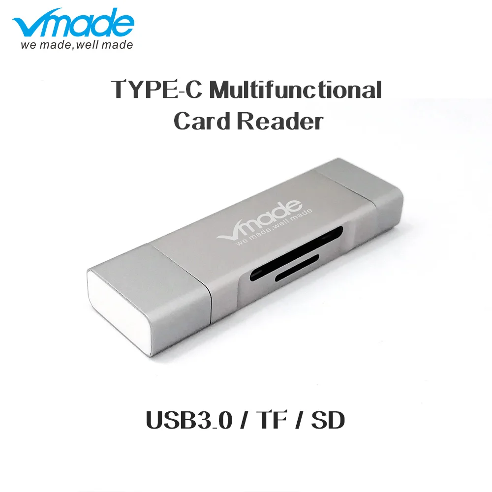Vmade CB03A тип c USB C концентратор Многофункциональный TF SD кард ридер для MacBook/MacBook