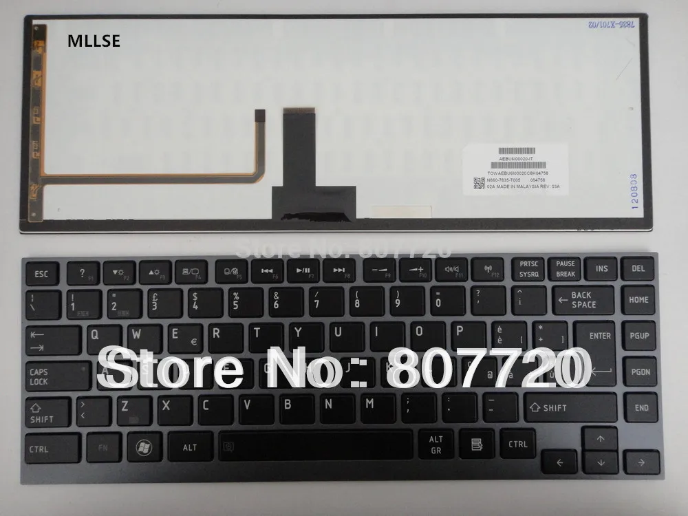Это итальянская клавиатура с подсветкой для Toshiba U900 U840 U800 U800W Z830 N860-7835-T005. |