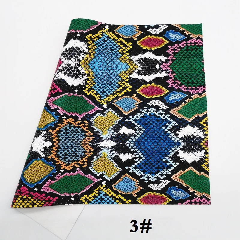Glitterwishcome 21X29 см A4 размеры винил для луки печатные змея-питон кожа Fabirc искусственная кожа простыни Детские банты, GM291A - Цвет: 3