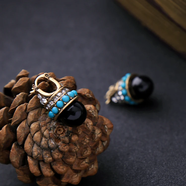 Fashion fashion accessories vintage royal wind diamond beads pendant women's earrings | Украшения и аксессуары