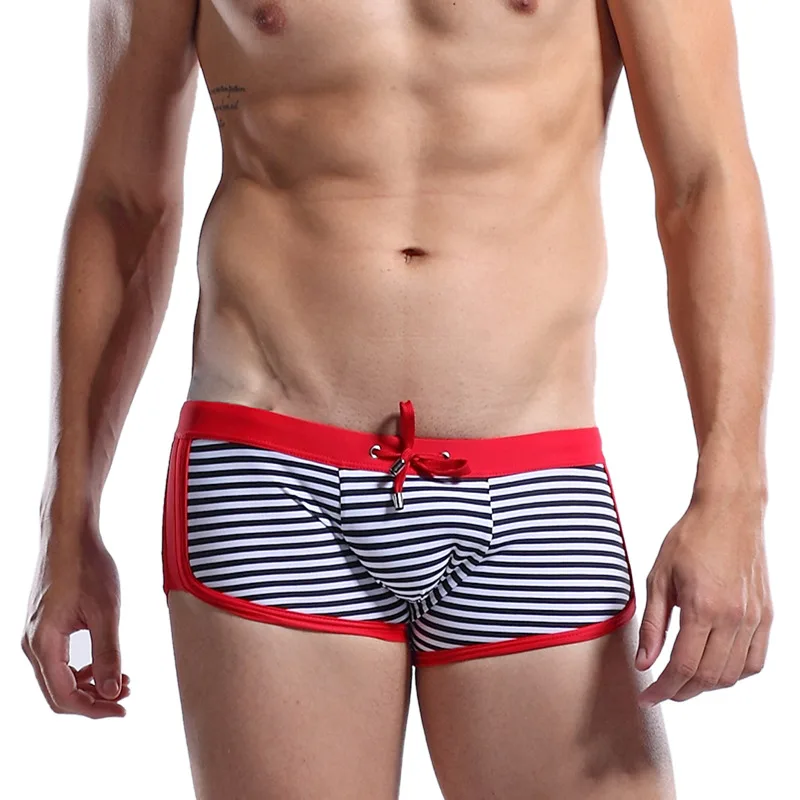 Мужские плавки в полоску Купальники DESMIIT для мужчин купальник геев одежда