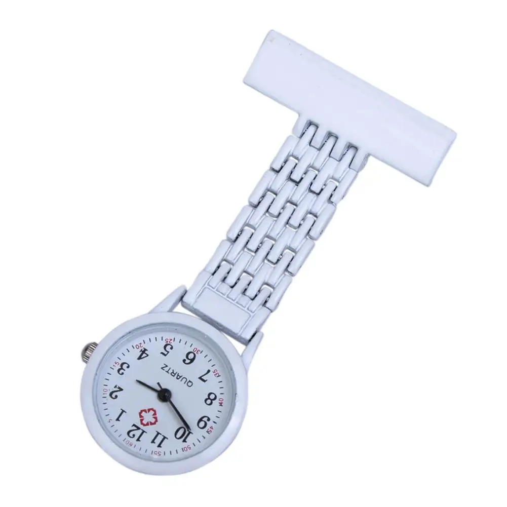 Клип-на Fob кварцевые Висячие Броши круглые медсестры Pin часы Роскошные мужские и