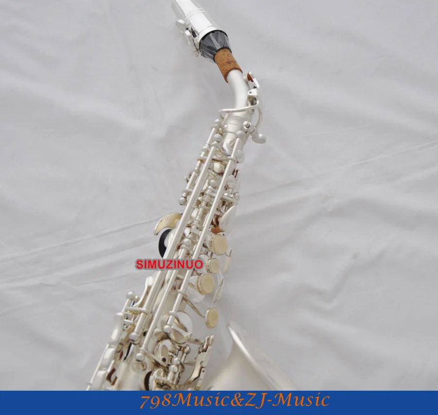 Профессиональный никелированный Саксофон сопрано с чехлом|Саксофон| |