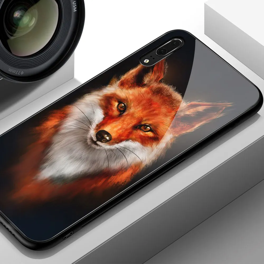 02716 Чехол для huawei Honor 8x с милым животным, закаленное стекло, чехол на заднюю панель для huawei Honor 9 10 v9 v10 9i lite v20 play note 10 magic - Цвет: 02716