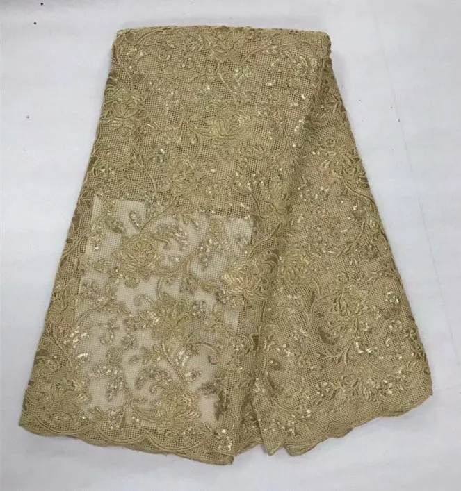 Новый высокое качество 2019 Тюль пайетки Кружева французские синий африканский в