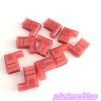 10pcspacket crimp terminals red 6 3 flage female quick disconnects fldny 1 25 250 nylon tin plated copper yt630 drop shippin