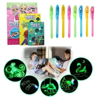 1pc a4 a5 led luminous drawing board magic draw with light fun fluorescent pen graffiti doodle drawing tablet educational toy