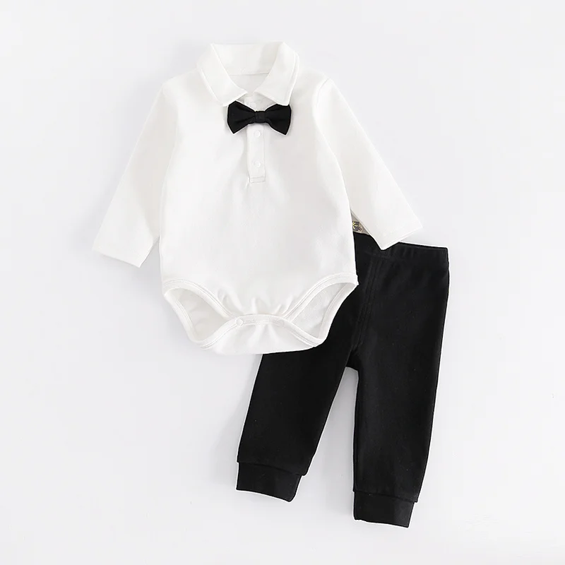 2020 модные комплекты одежды для маленьких мальчиков джентльменские комбинезоны +