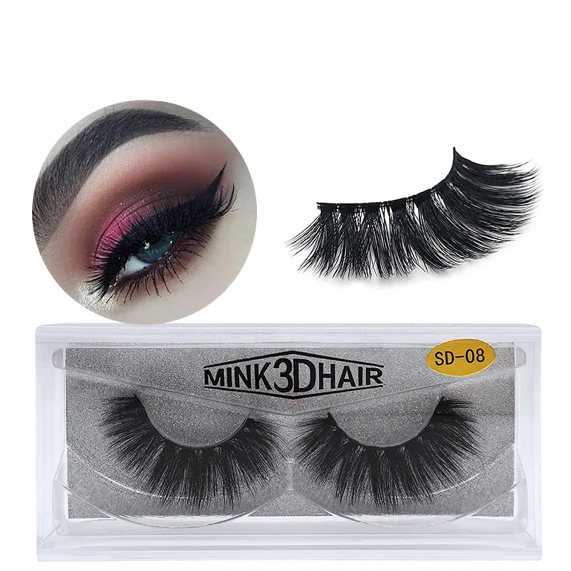3D Mink Eyelashes Thick Natural Long False Eyelash Soft Dramatic Extension SD-01 | Красота и здоровье