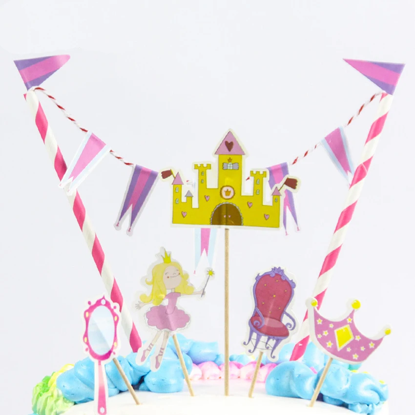 

Free Shipping Princess Birthday Cake Topper Birthday Party Decorations Kids Birthday Party Supplies Baby Shower Girl
