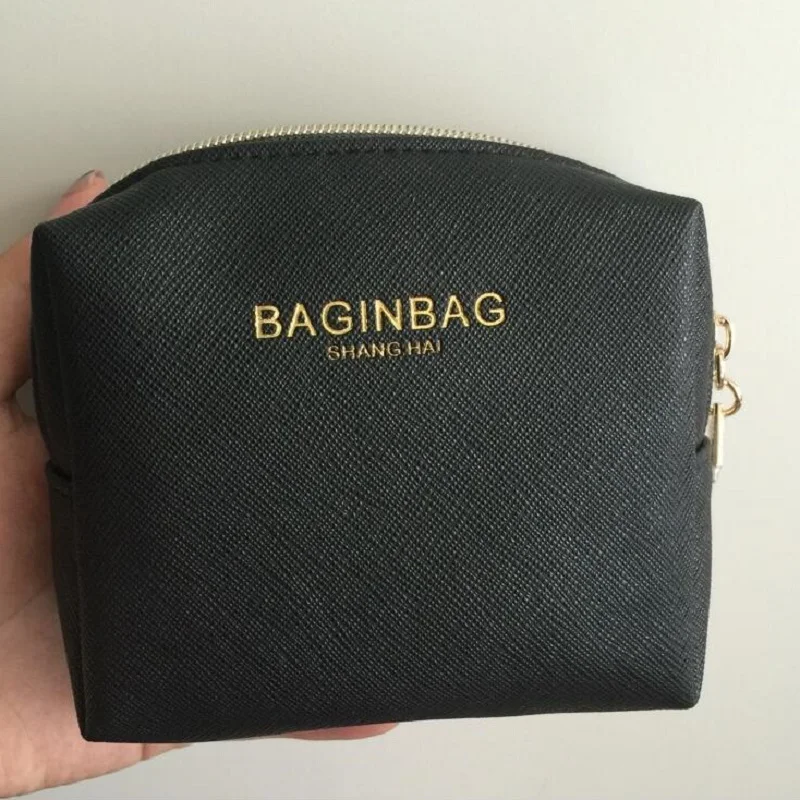 Модная миниатюрная сумка для хранения гигиенических салфеток черная Маленькая