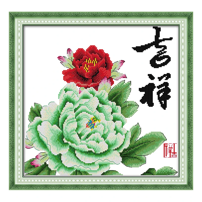 Набор для вышивки крестиком Joy Sunday счастливый нефрит хороший luckpeony DMC 14CT 11CT