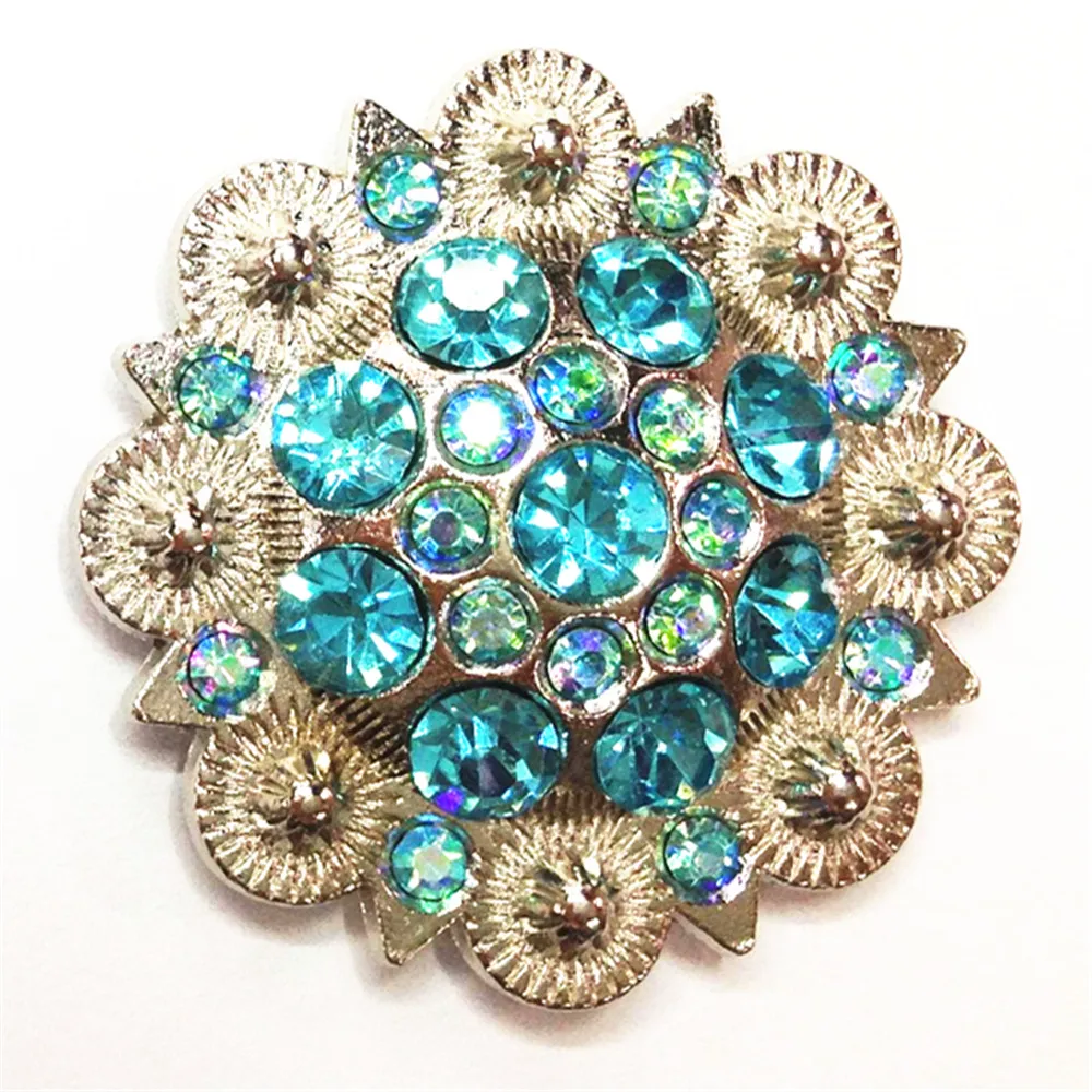 Carft изделие Western Concho с винтом металлические Цветочные Стразы для пояса|for belt|belt with