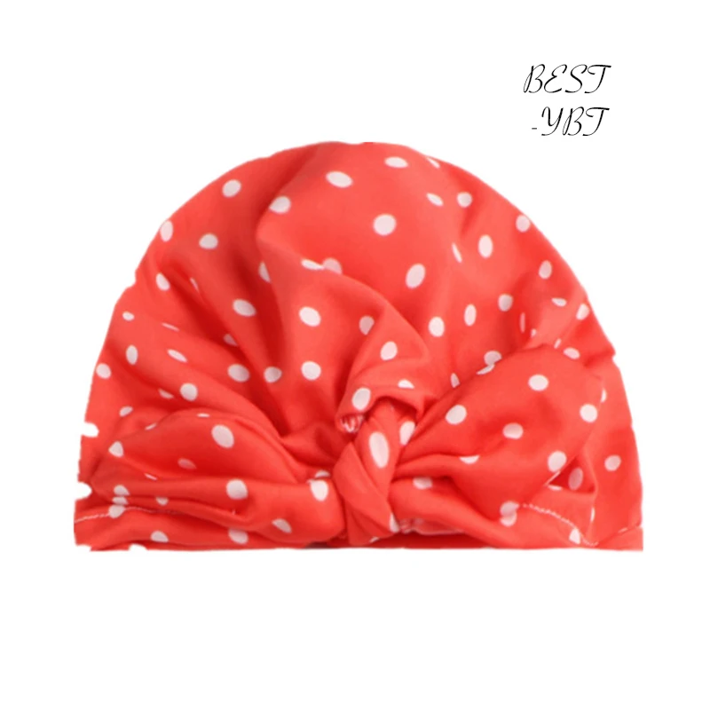 

Fashion European American Style Lovely Girl's Candy Color Cotton Rabbit Ear Dot Hat Bowknot Cross Hat