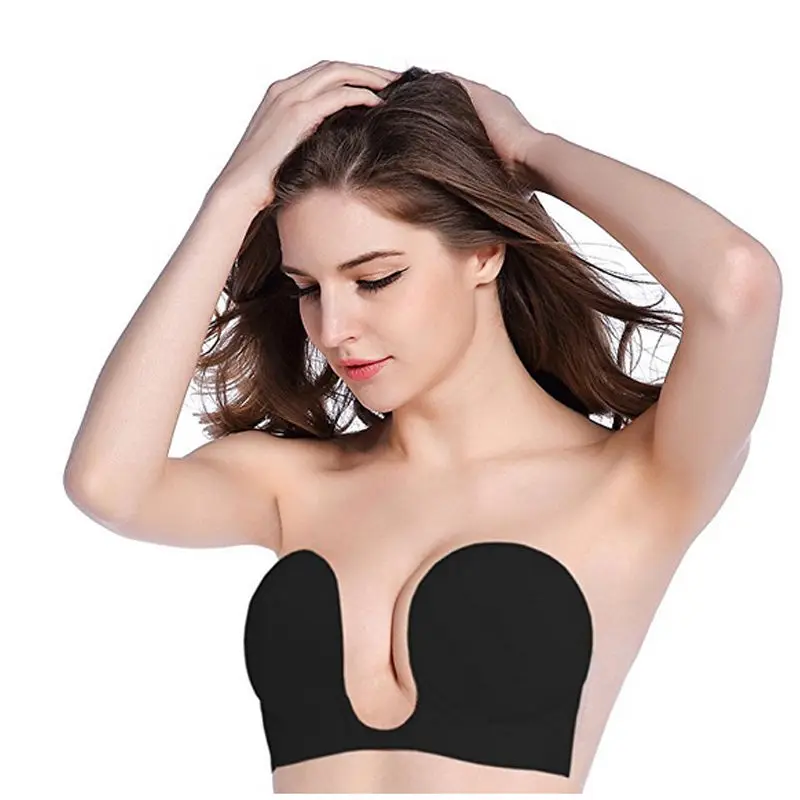 Бюстгальтер женский силиконовый без бретелек с эффектом пуш-ап | Женская одежда