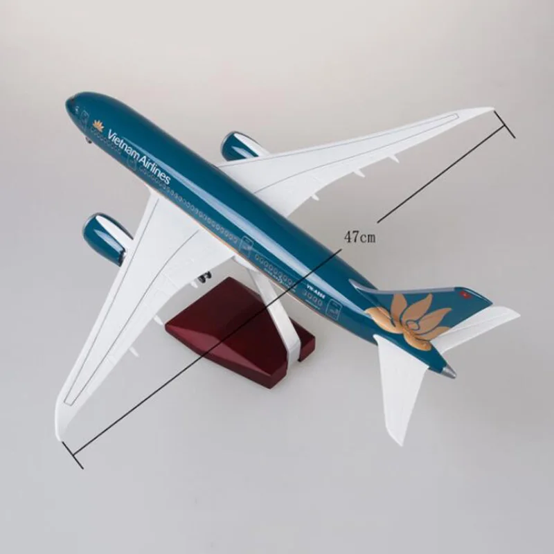 1/130 масштаб 47 см самолет Boeing B787 Dreamliner самолет вьетнамские авиалинии Модель W светильник и колеса литой под давлением пластиковый самолет