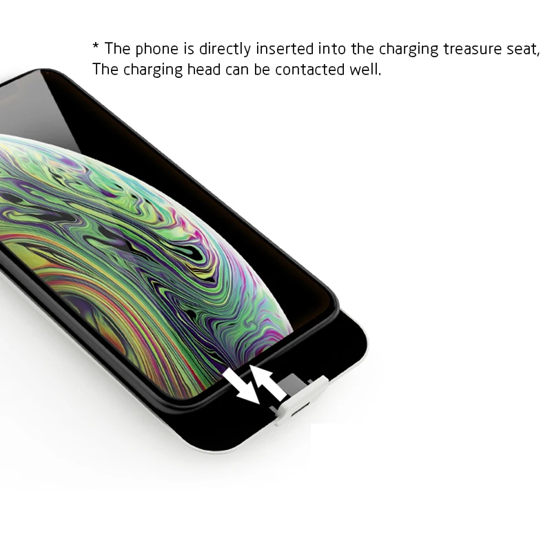 Чехол с зарядным устройством для iPhone X XR XS Max 5000 мАч внешний резервный аккумулятор