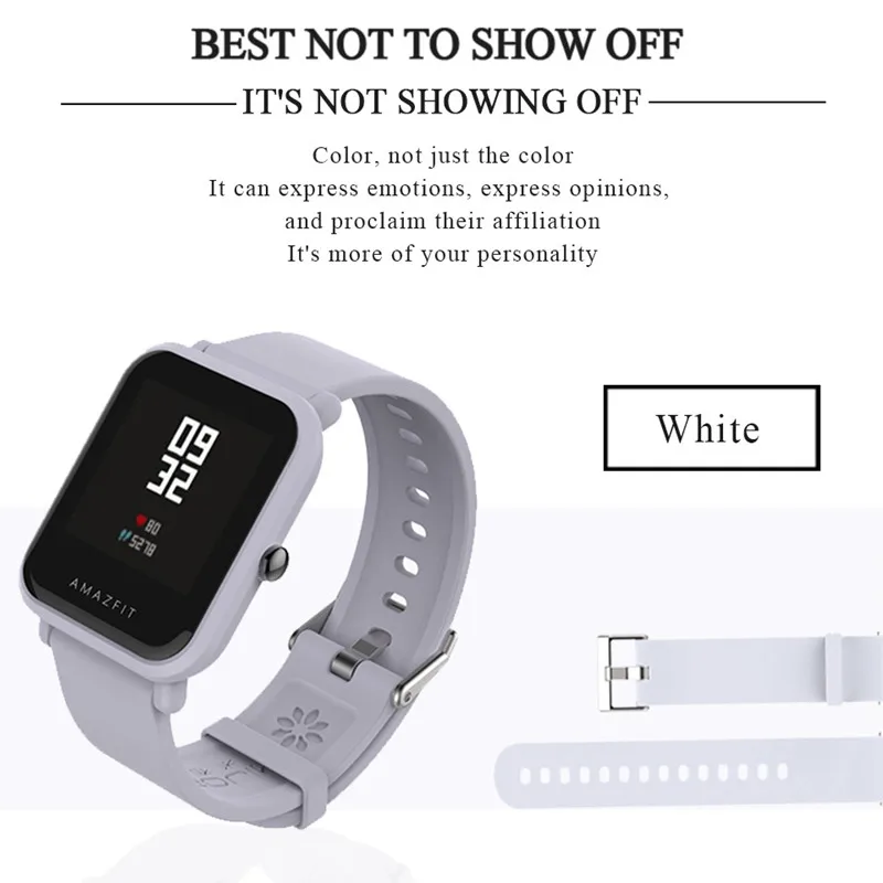 Цвет Amazfit Bip Смарт часы ремешок на плечо силиконовый водонепроницаемые Сменные