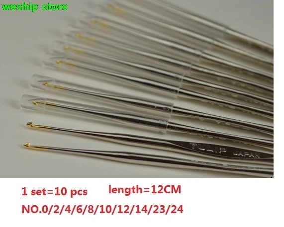 

Japan Hiroshima TULIP Straight crochet hook LACE crochet 10 PCS/SET