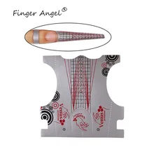 Finger Angel Серебряный лак для ногтей формы 50/100/500 шт. формы ногтей наклейки изогнутые накладные ногти Удлинительный УФ-гель для французского маникюра ногтей инструмент